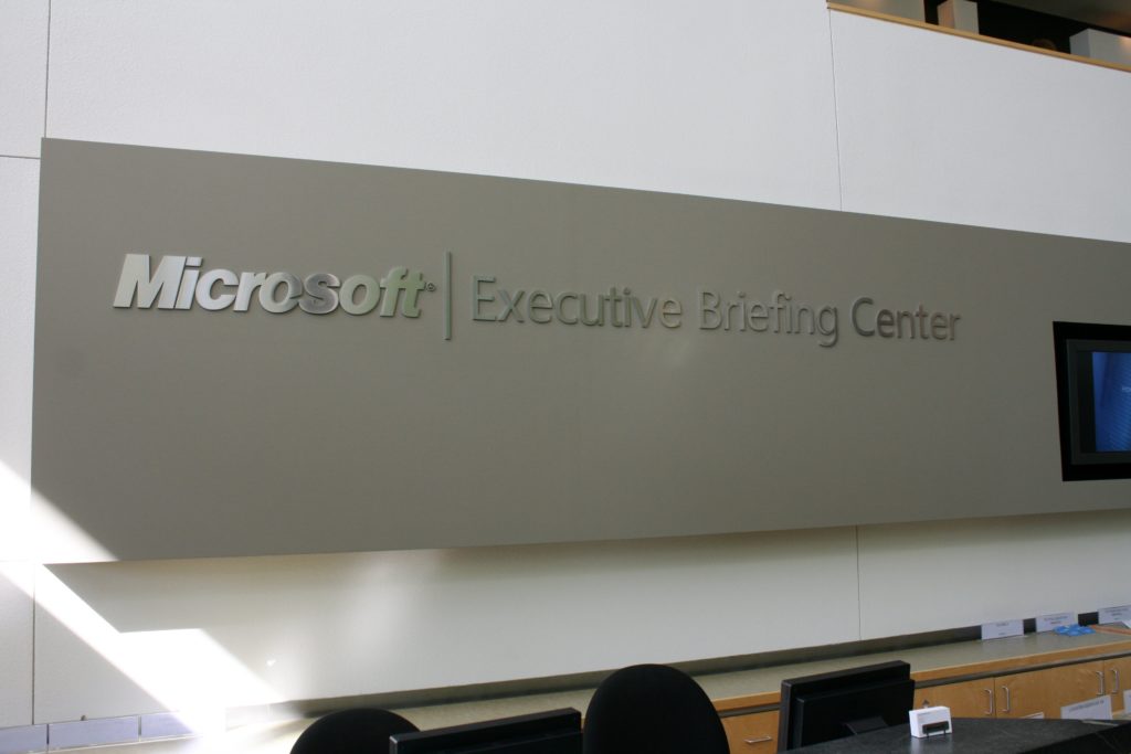 Image 1 : En visite au campus Microsoft de Redmond