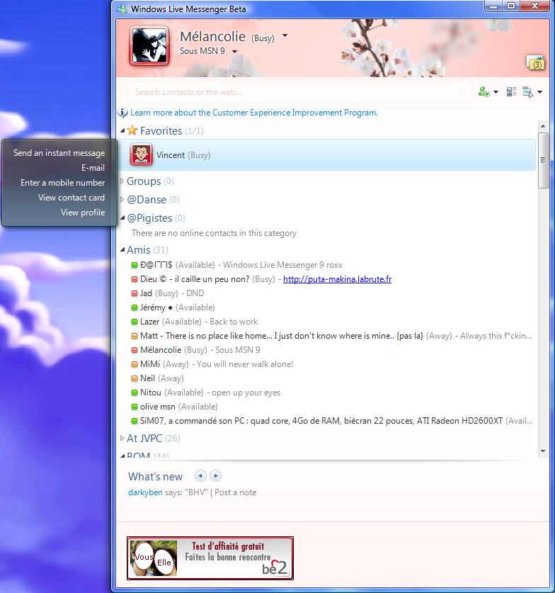 rencontre windows live