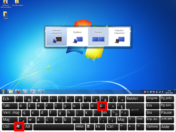 Image 6 : Les raccourcis exclusifs à Windows 7