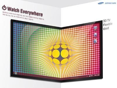 Image 1 : Samsung présente son concept TV 3D pliable