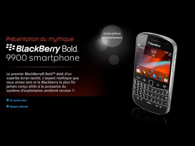 Image 2 : BlackBerry 9900 : un Bold tactile sous BB OS7