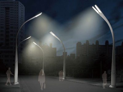 Image 5 : City Context combine un lampadaire solaire et une corbeille high-tech