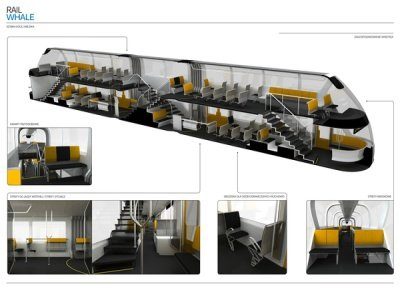 Image 3 : Rail Whale, un savant mélange entre tramway et bus à impériale