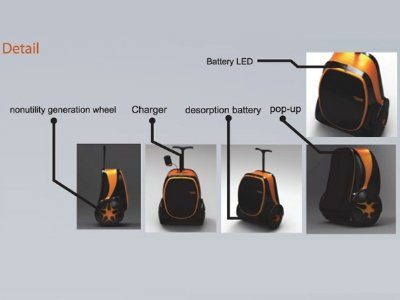 Image 2 : La valise à roulettes qui recharge les gadgets