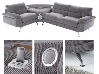 Image 2 : Sound Sofa, un canapé à haut-parleurs et dock iPhone
