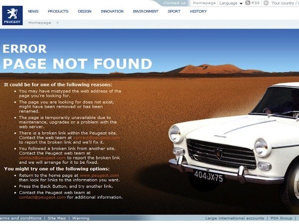 Image 5 : Les meilleures erreurs 404 du Web