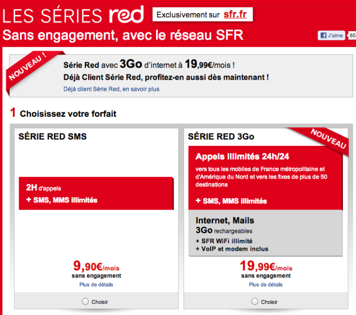 Image 1 : SFR change d’avis et ses prix pour s'aligner sur ses concurrents low-cost