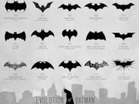 Image 1 : L'évolution du logo de Batman de 1939 à 2012