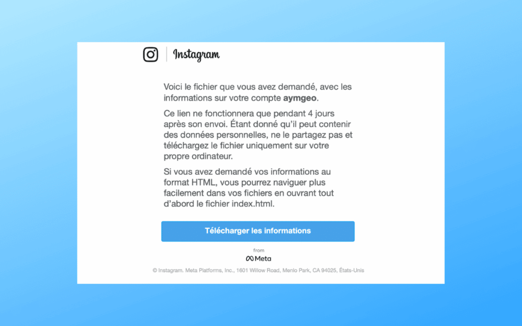 Télécharger toutes les photos Instagram