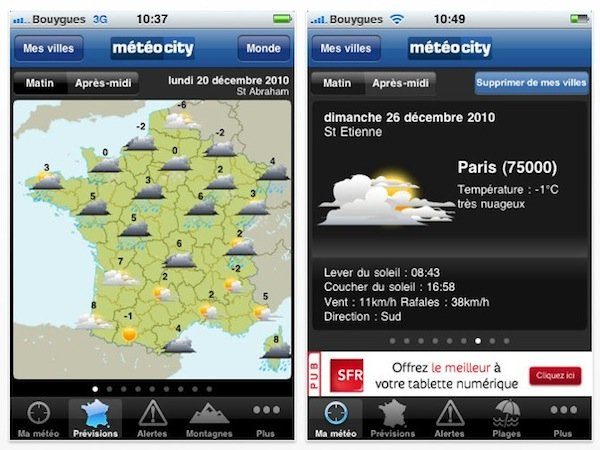 Les meilleures applis smartphone pour la météo en montagne