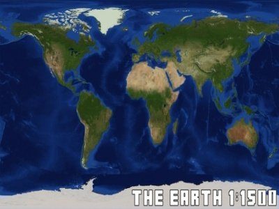 Image 1 : La planète terre entièrement reconstituée sur Minecraft