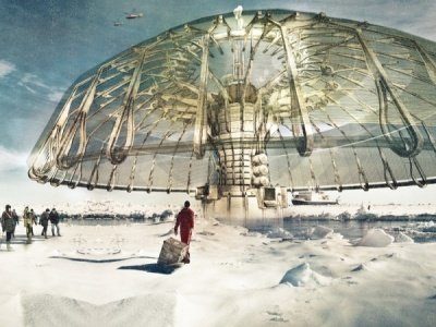 Image 1 : Un parapluie géant pour reconstituer les calottes polaires