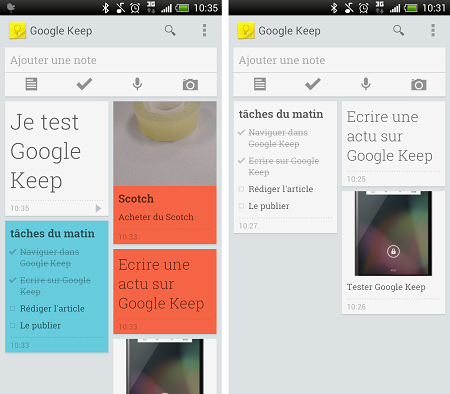 Image 2 : Google lance Google Keep, son service de bloc-notes