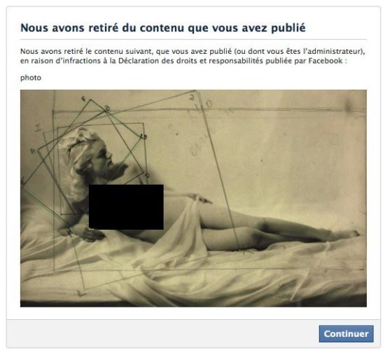 Image 3 : Facebook : un nouveau musée censuré pour un nu