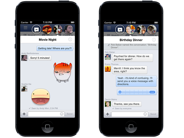 Image 1 : Facebook : les Chat heads arrivent sur iOS