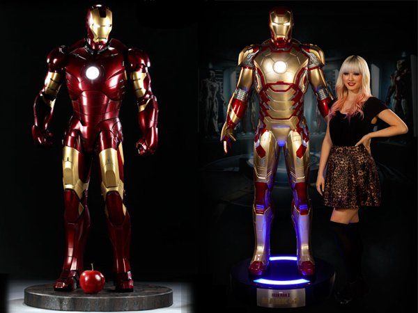 Avengers - statue taille réelle iron man (eclairage led et base