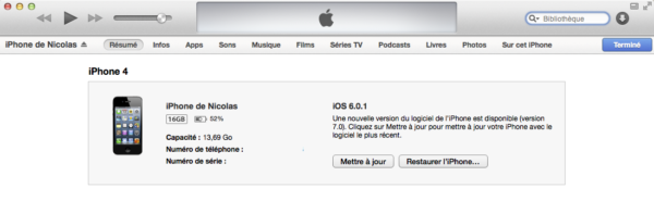 Image 2 : Comment installer iOS 7 sur son iPhone ou iPad