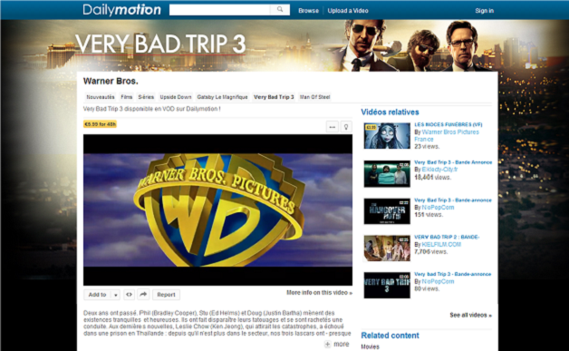 Image 1 : Les films Warner disponibles sur Dailymotion