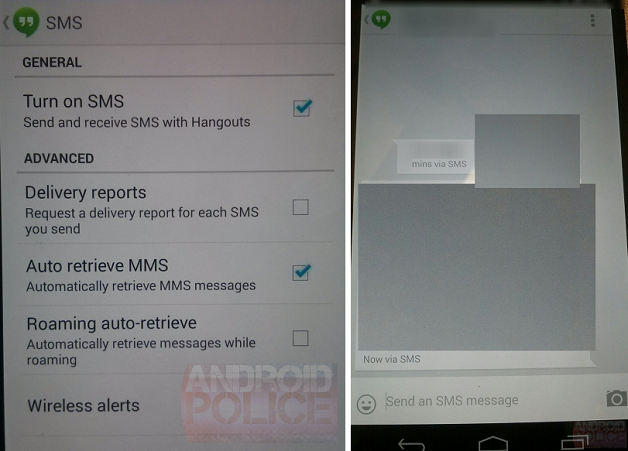 Image 1 : Android : les SMS bientôt pris en charge par Hangouts