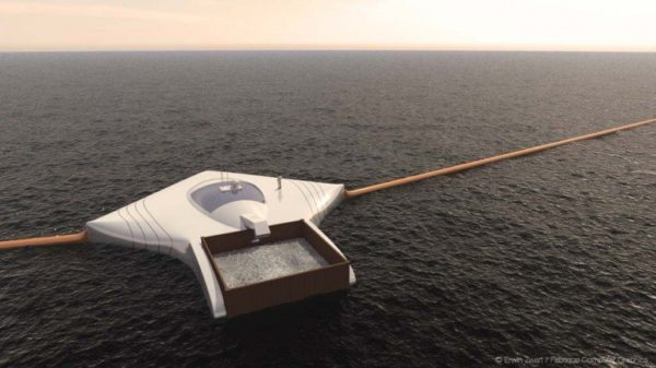 Image 3 : Une plateforme flottante pour nettoyer l’océan
