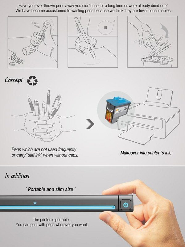 Image 4 : Plus d'encre pour l'imprimante ? Il reste celle du stylo !