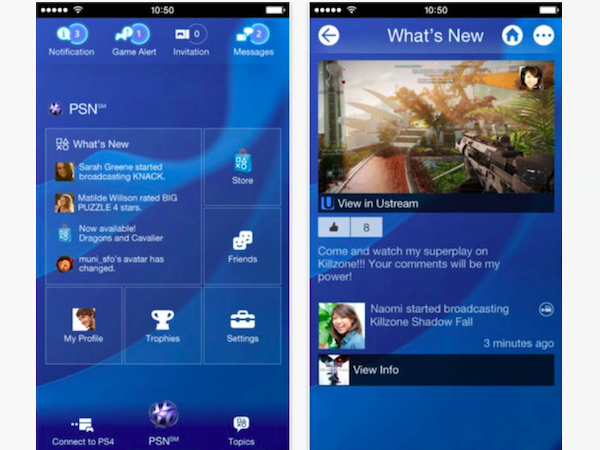 Image 1 : La PS4 a déjà son application iOS et Android