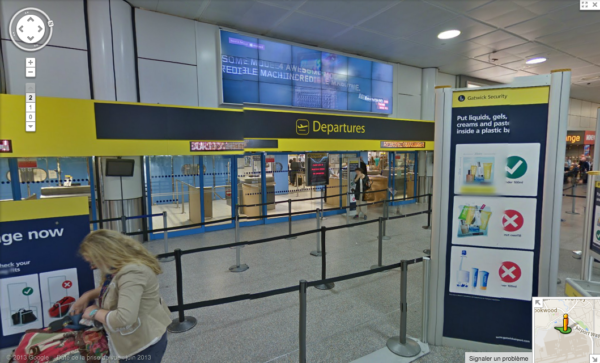 Image 1 : Google Street View dans les gares et les aéroports