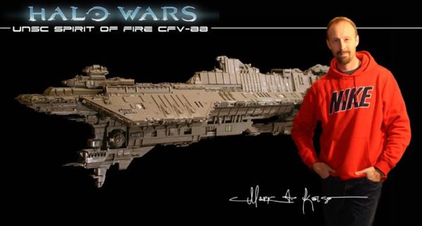 Image 1 : le vaisseau de Halo Wars réalisée en Lego