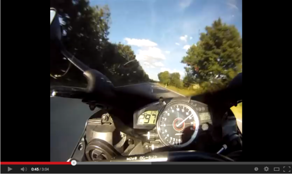 Image 1 : Un motard arrêté pour excès de vitesse sur... YouTube
