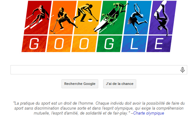 Image 1 : Jeux olympiques : Google critique la politique homophobe russe en un Doodle