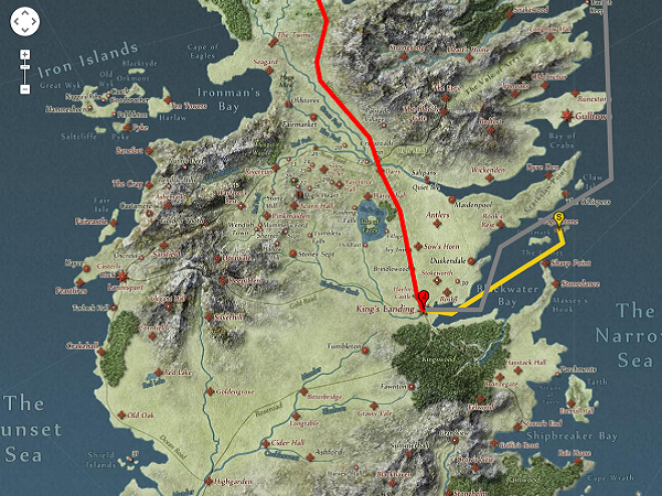 Image à la une de Game of Thrones : une carte interactive extrêmement complète