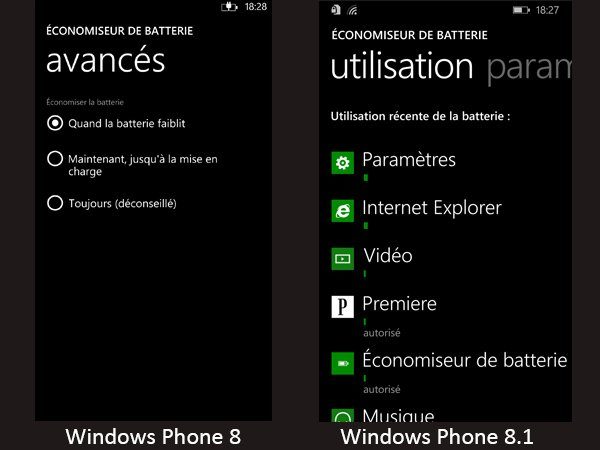 Image 8 : Windows Phone 8.0 / Windows Phone 8.1 : le face à face