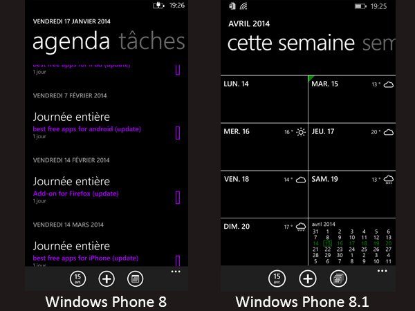 Image 10 : Windows Phone 8.0 / Windows Phone 8.1 : le face à face