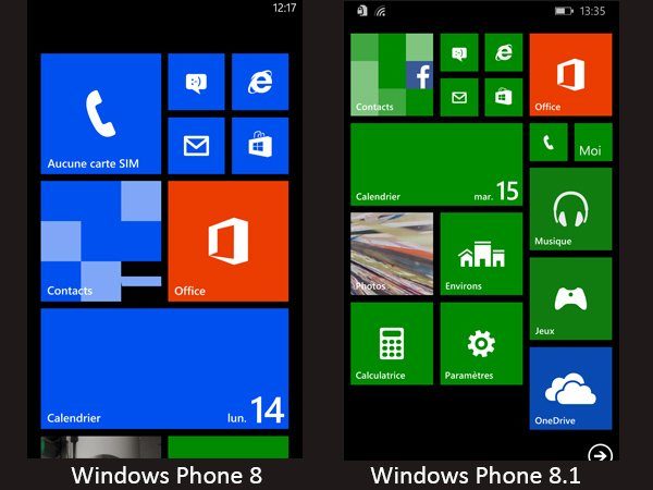 Image 3 : Windows Phone 8.0 / Windows Phone 8.1 : le face à face