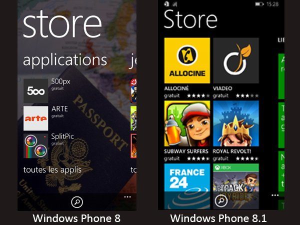 Image 14 : Windows Phone 8.0 / Windows Phone 8.1 : le face à face