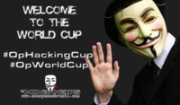 Image 1 : Les Anonymous s'en prennent à la Coupe du Monde