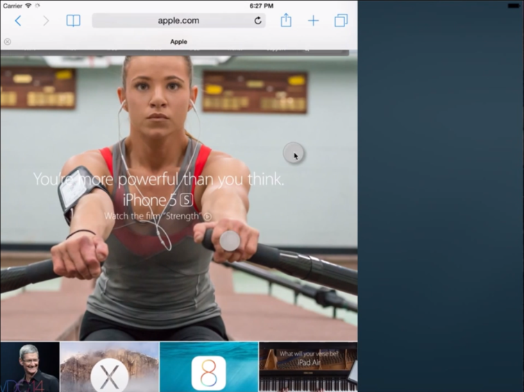 Image 1 : iOS 8 cache un mode multitâche avec écran partagé sur iPad