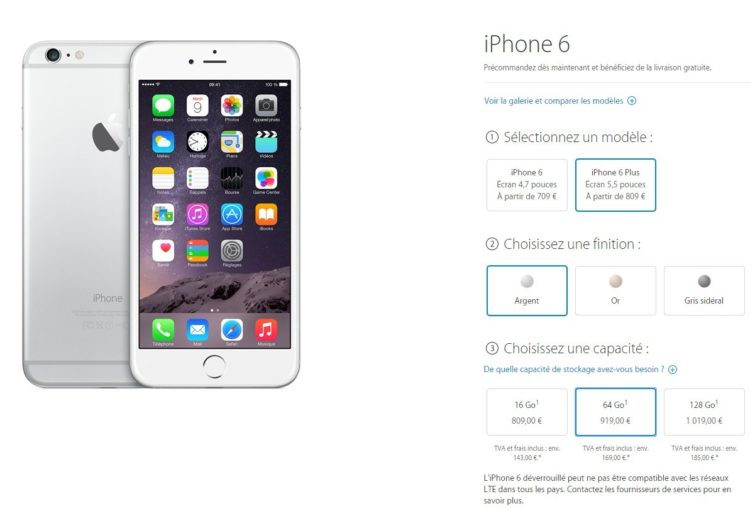 Image 1 : Précommande de l'iPhone 6 et du 6 Plus : tarifs et disponibilités