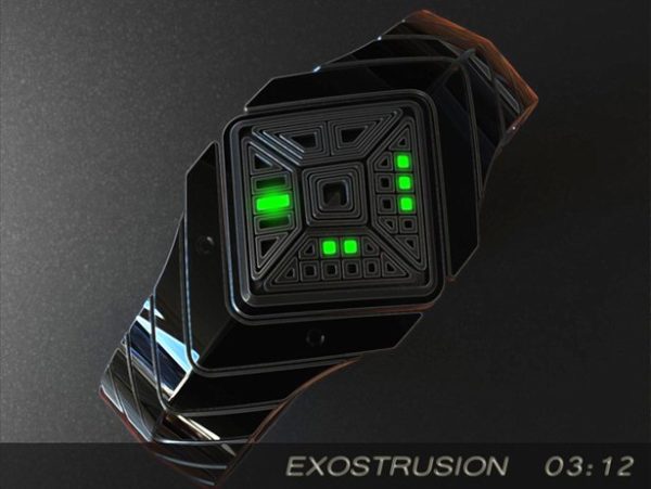 Image 4 : Pour lire l'heure sur cette montre futuriste, il faut compter les LEDs