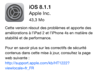 Image 1 : iPhone 4/iPad 2 : la mise à jour iOS 8.1.1 est pour vous