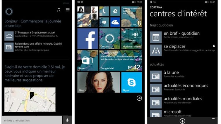 Image 1 : Windows Phone : l'assistant Cortana cause enfin français