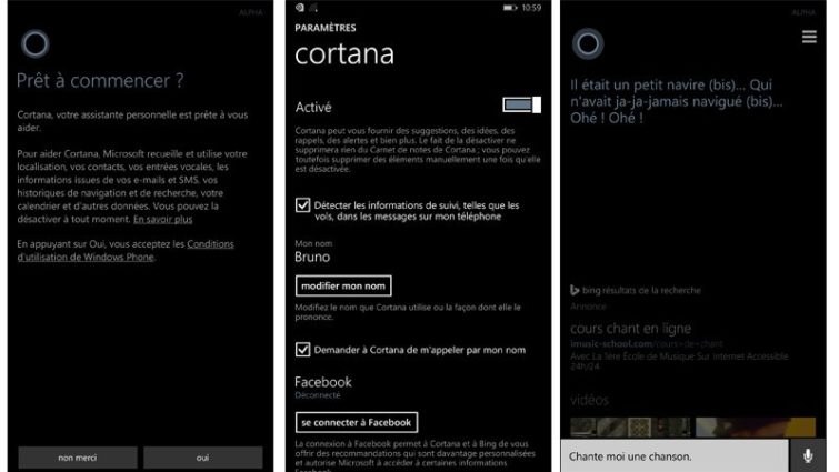 Image 2 : Windows Phone : l'assistant Cortana cause enfin français