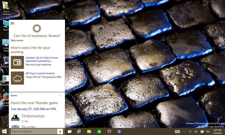 Image 3 : Windows 10 : comment installer et profiter de Cortana