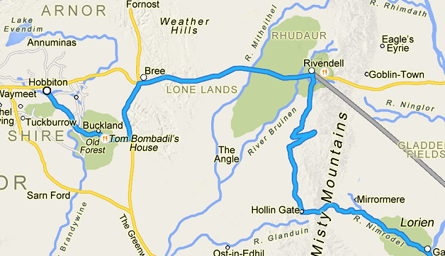 Le Seigneur Des Anneaux La Terre Du Milieu Facon Google Maps