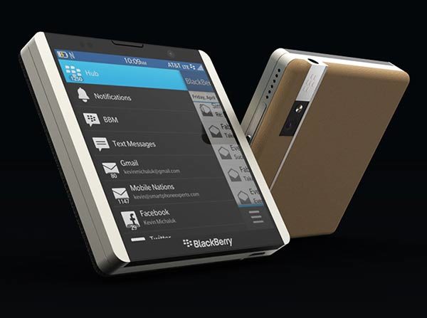 Image 2 : BlackBerry L, un concept de smartphone carré et coulissant