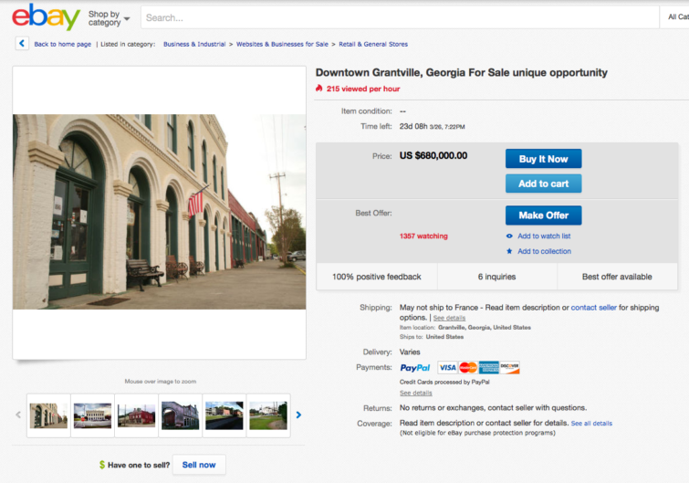 Image 2 : Walking Dead : une ville fantôme à vendre sur eBay