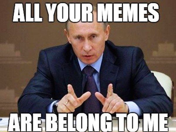 Image 1 : Poutine n'aime pas les mèmes, la Russie les interdit