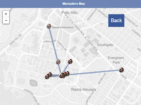 Image 1 : Marauders Map, l’extension qui traque vos contacts Facebook