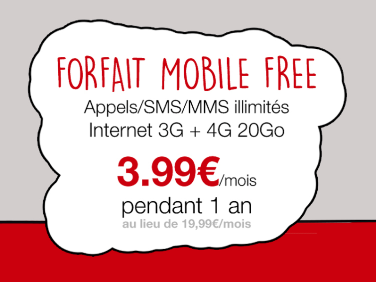 Image 1 : Free Mobile : la 4G à 3,99 euros par mois, bon plan du jour