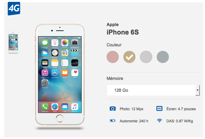 Image 5 : iPhone 6s et 6s Plus : tous les prix chez Orange, SFR, Bouygues, Free et Apple